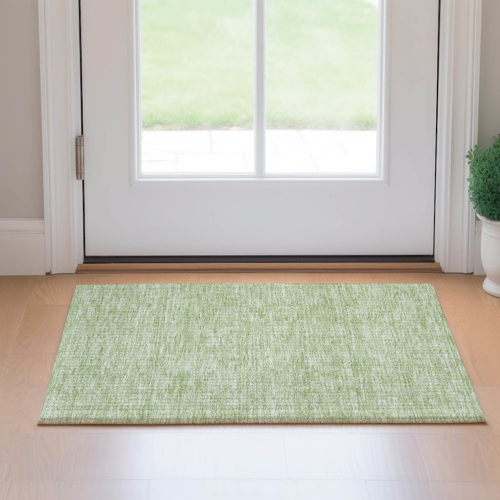 Premium Machine Washable Mayfield AMF703 Aloe 1'8" x 2'6" Rug. Picture 5