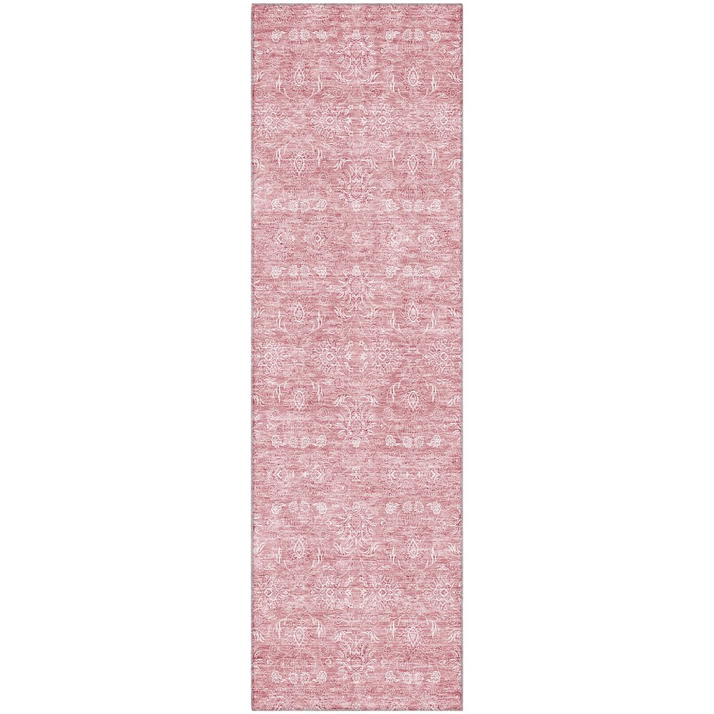 Premium Machine Washable Mayfield AMF703 Blush 2'3" x 7'6" Runner Rug. Picture 1