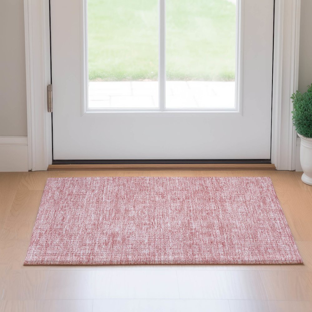 Premium Machine Washable Mayfield AMF703 Blush 1'8" x 2'6" Rug. Picture 5