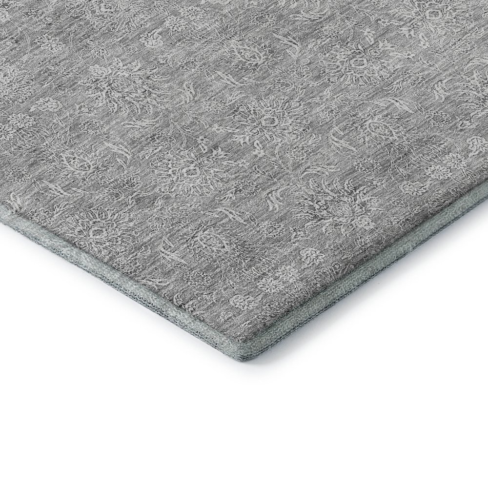 Premium Machine Washable Mayfield AMF703 Gray 1'8" x 2'6" Rug. Picture 3