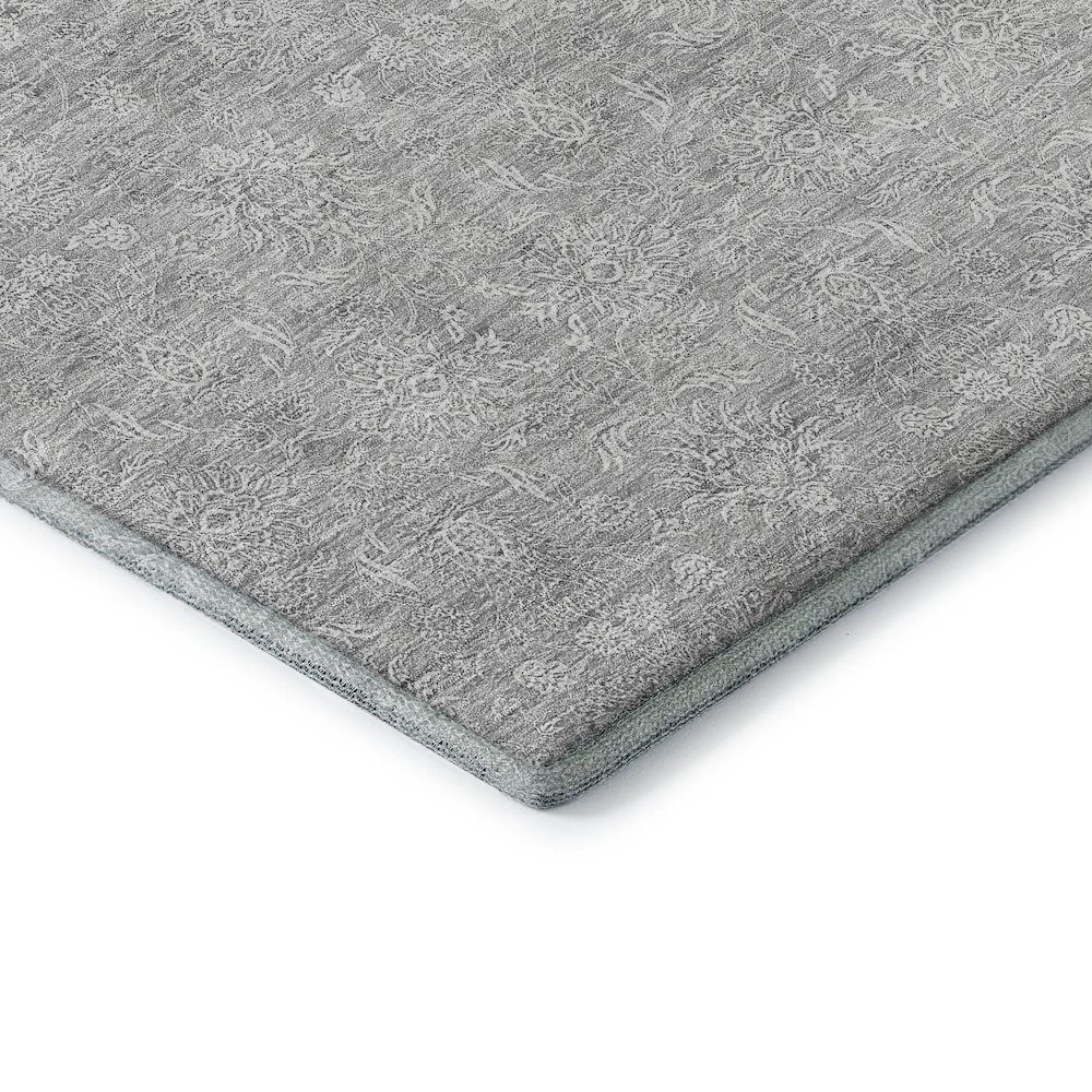 Premium Machine Washable Mayfield AMF703 Silver 1'8" x 2'6" Rug. Picture 3