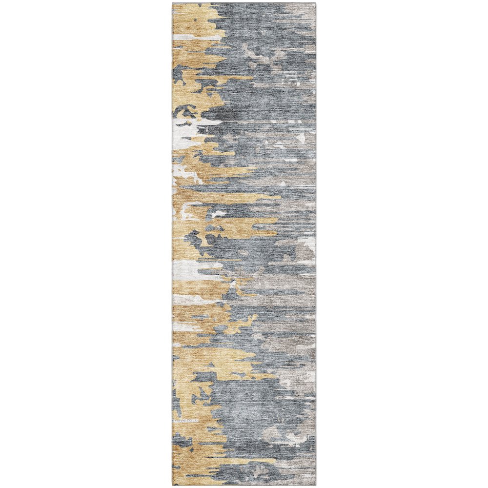 Premium Machine Washable Mayfield AMF704 Ivory 2'3" x 7'6" Runner Rug. Picture 1