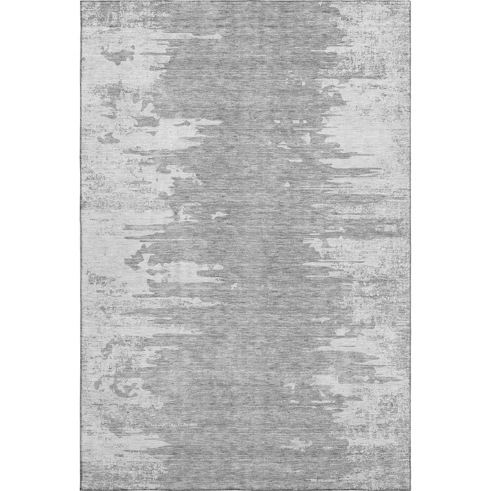 Premium Machine Washable Mayfield AMF705 Silver 2'6" x 3'10" Rug. Picture 1