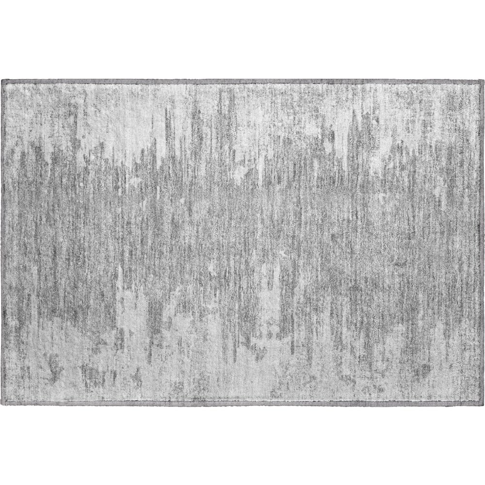 Premium Machine Washable Mayfield AMF705 Silver 1'8" x 2'6" Rug. Picture 1