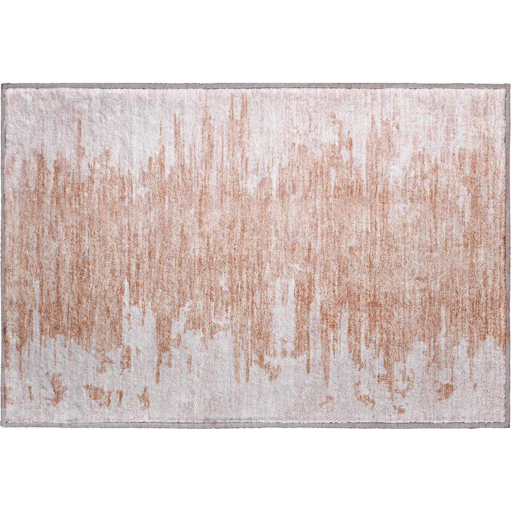 Premium Machine Washable Mayfield AMF705 Terracotta 1'8" x 2'6" Rug. Picture 1