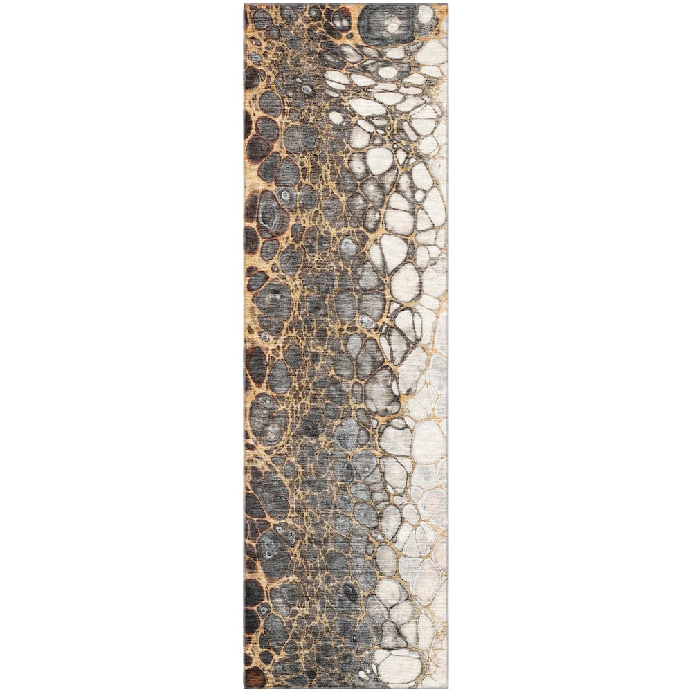Premium Machine Washable Mayfield AMF707 Ivory 2'3" x 7'6" Runner Rug. Picture 1