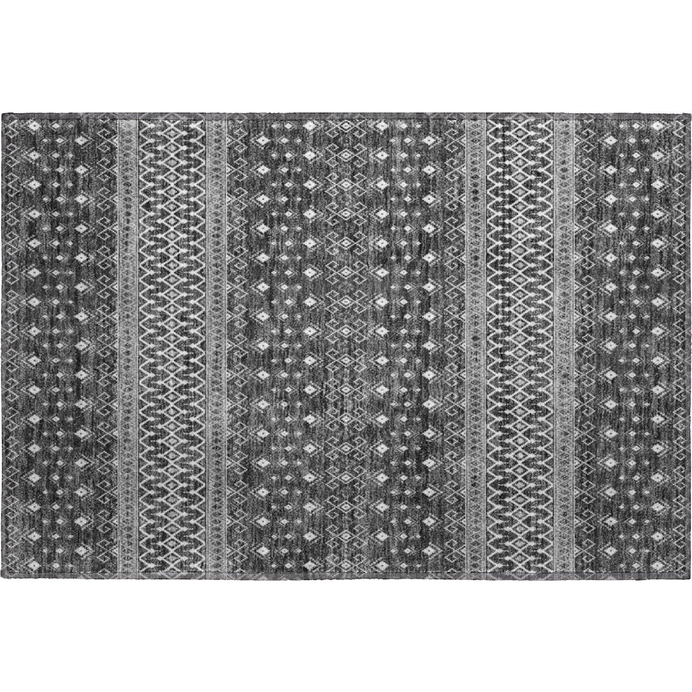 Premium Machine Washable Mayfield AMF708 Gray 1'8" x 2'6" Rug. Picture 1