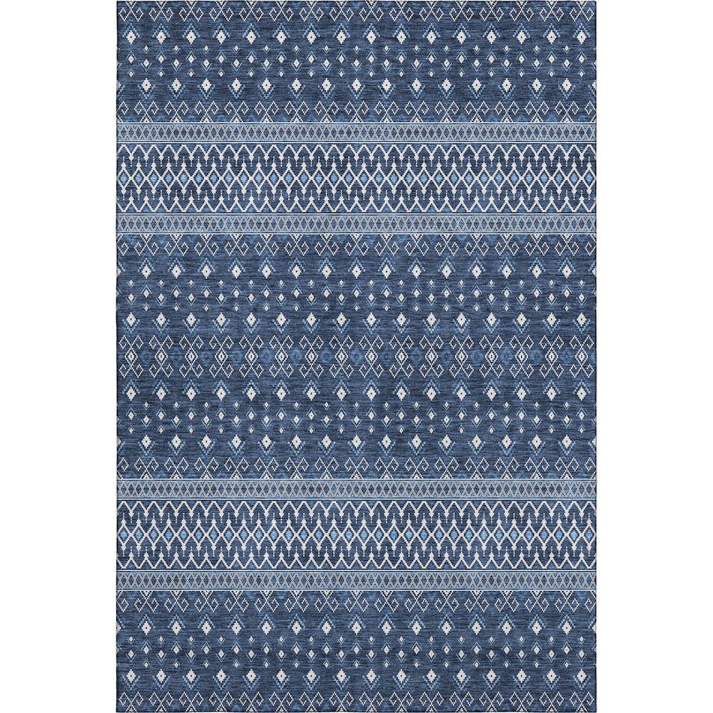 Premium Machine Washable Mayfield AMF708 Navy 2'6" x 3'10" Rug. Picture 1