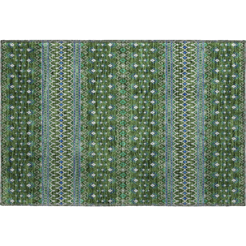 Premium Machine Washable Mayfield AMF708 Olive 1'8" x 2'6" Rug. Picture 1