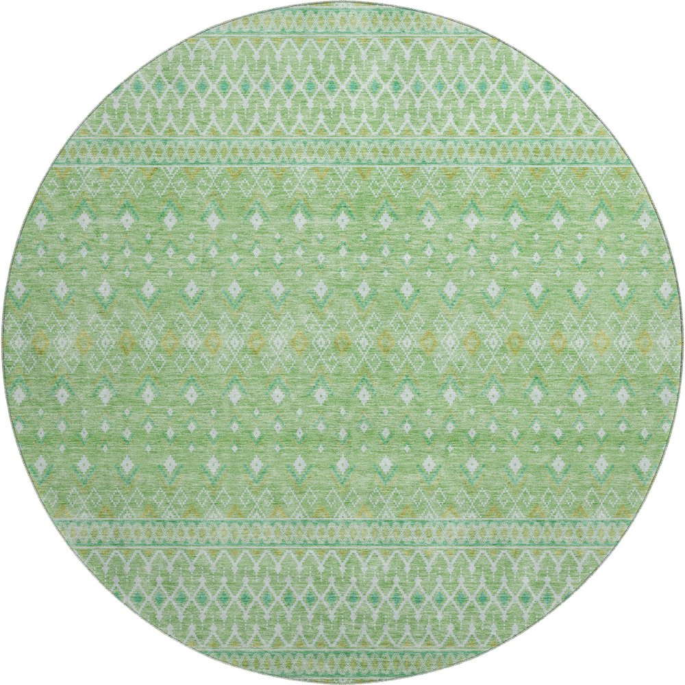 Premium Machine Washable Mayfield AMF709 Aloe 8' x 8' Round Rug. Picture 1