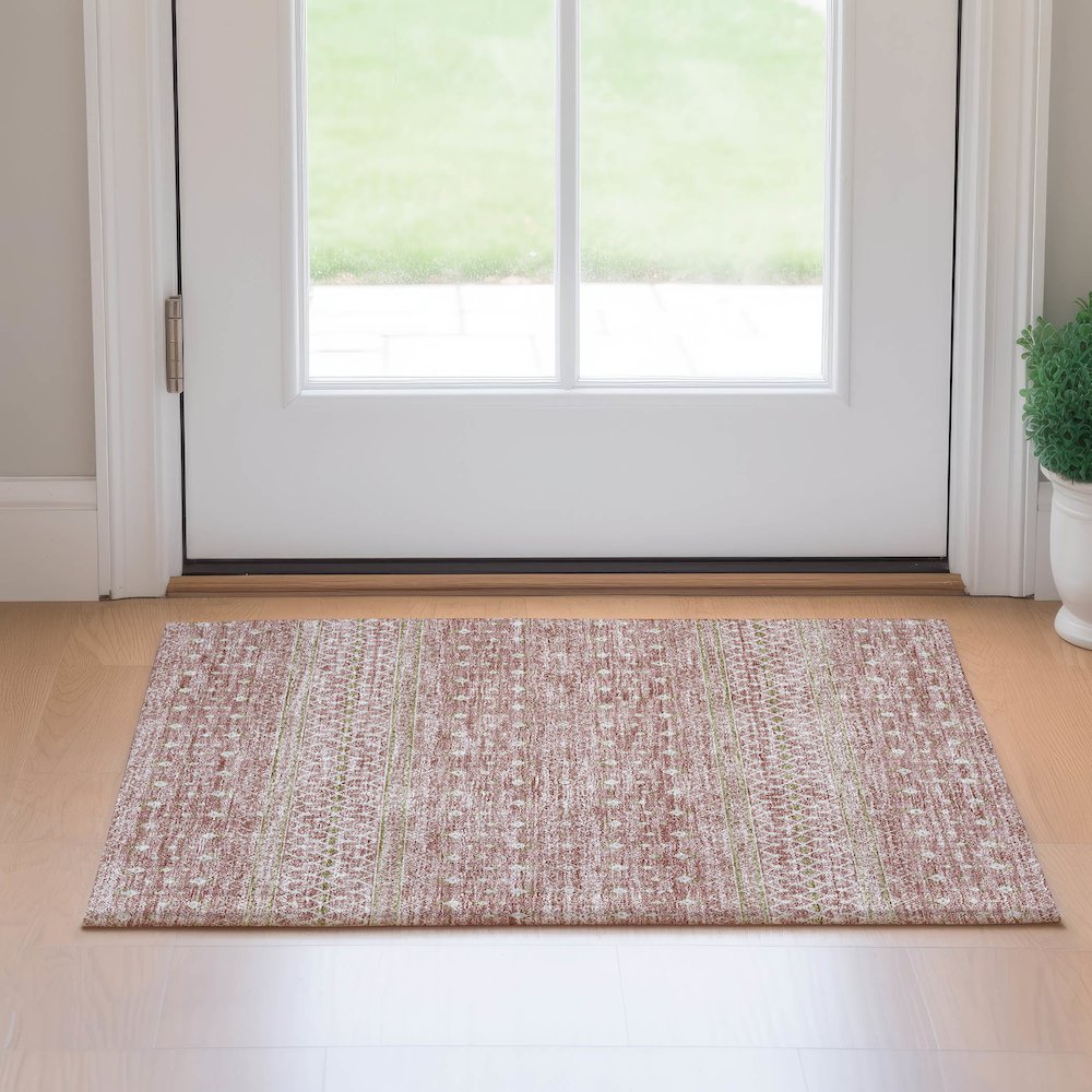 Premium Machine Washable Mayfield AMF709 Blush 1'8" x 2'6" Rug. Picture 5