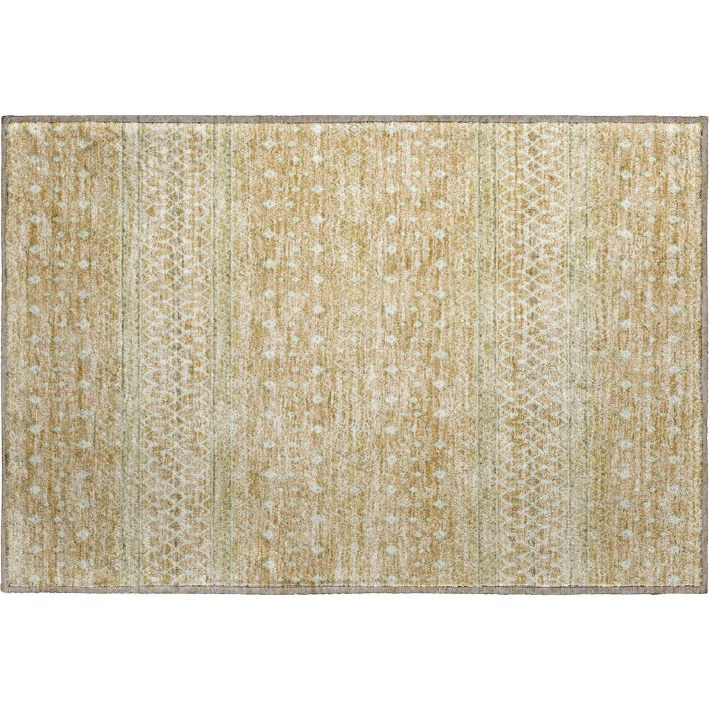 Premium Machine Washable Mayfield AMF709 Copper 1'8" x 2'6" Rug. Picture 1