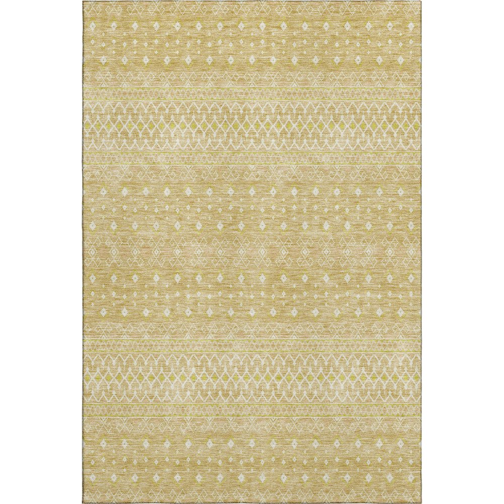 Premium Machine Washable Mayfield AMF709 Gold 2'6" x 3'10" Rug. Picture 1