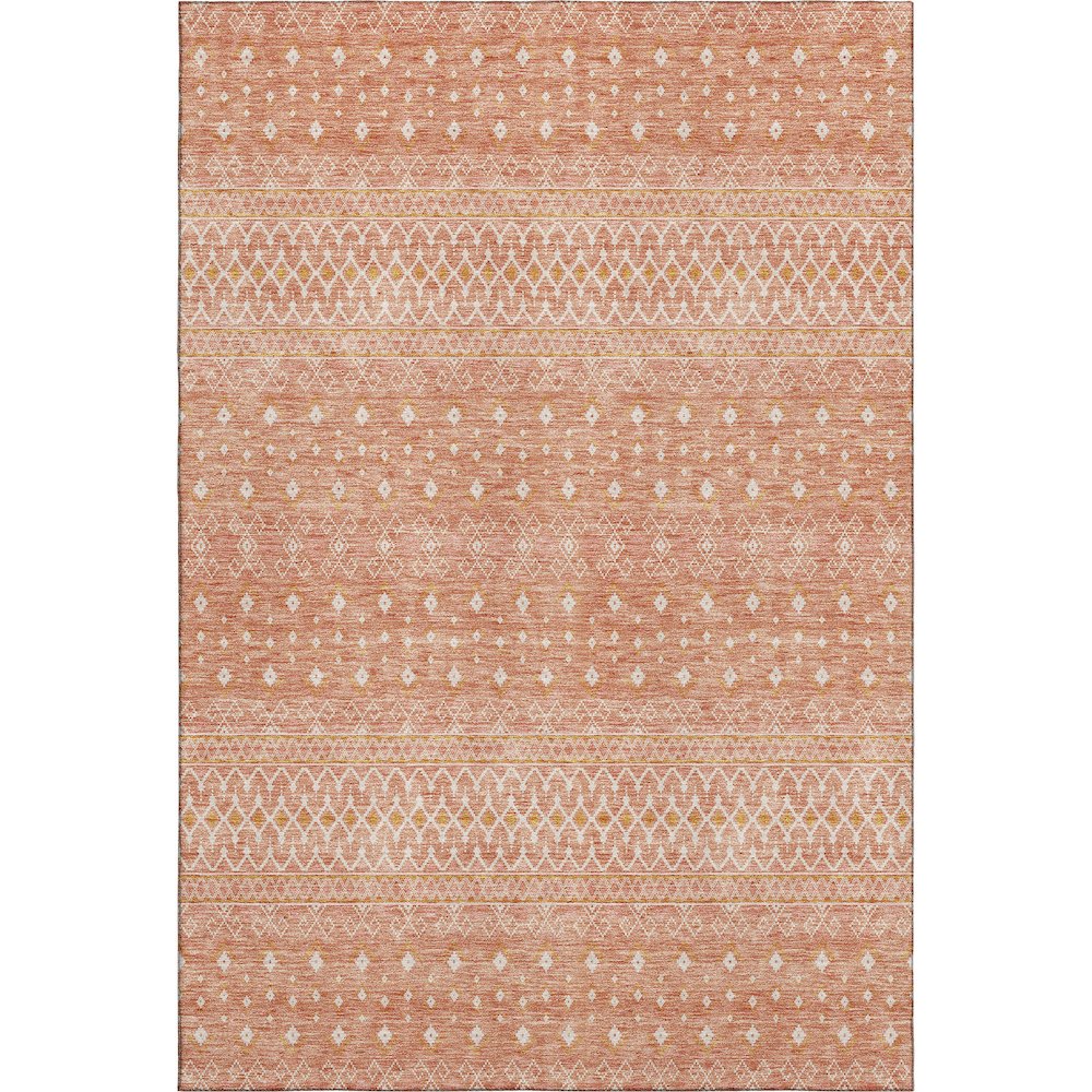 Premium Machine Washable Mayfield AMF709 Salmon 2'6" x 3'10" Rug. Picture 1