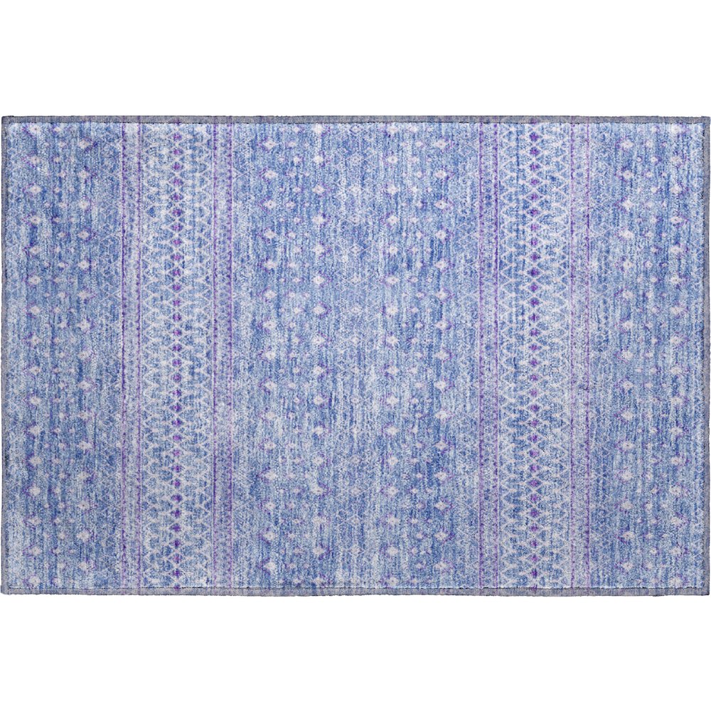 Premium Machine Washable Mayfield AMF709 Sky 1'8" x 2'6" Rug. Picture 1
