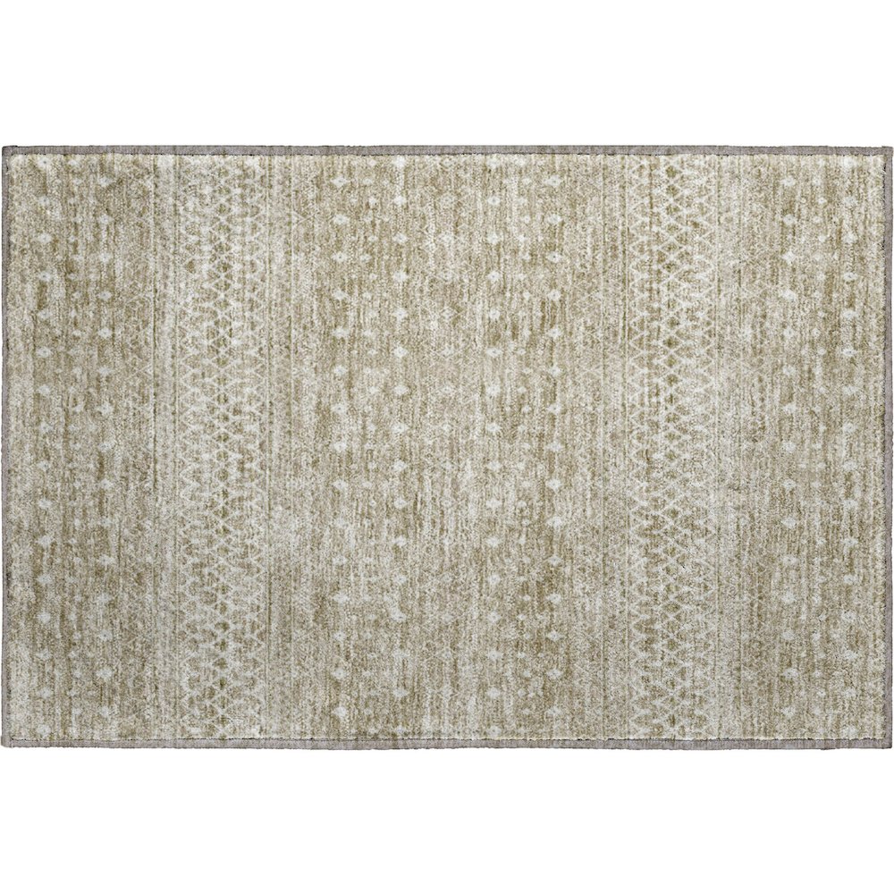 Premium Machine Washable Mayfield AMF709 Taupe 1'8" x 2'6" Rug. Picture 1