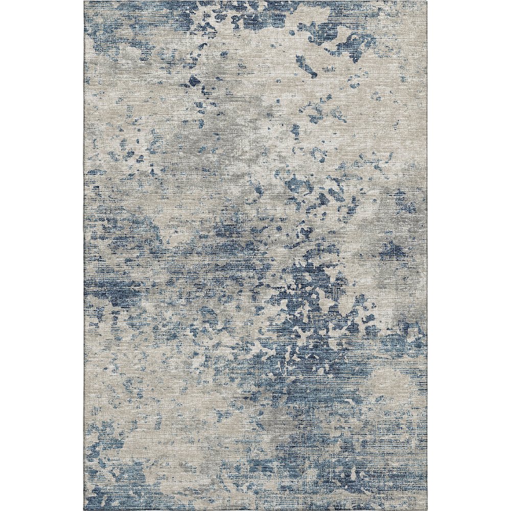Premium Machine Washable Mayfield  Blue 2'6" x 3'10" Rug. Picture 1