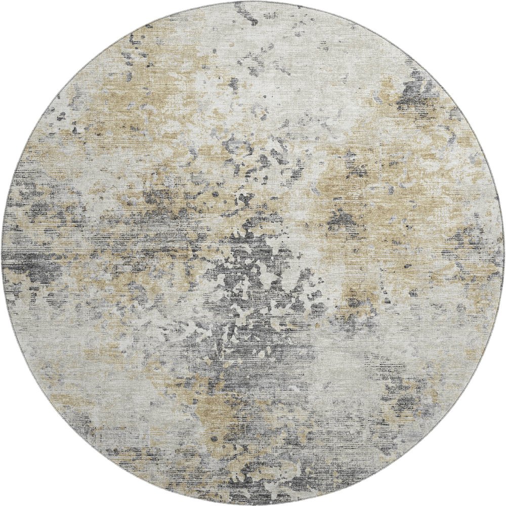 Premium Machine Washable Mayfield  Moody 8' x 8' Round Rug. Picture 1