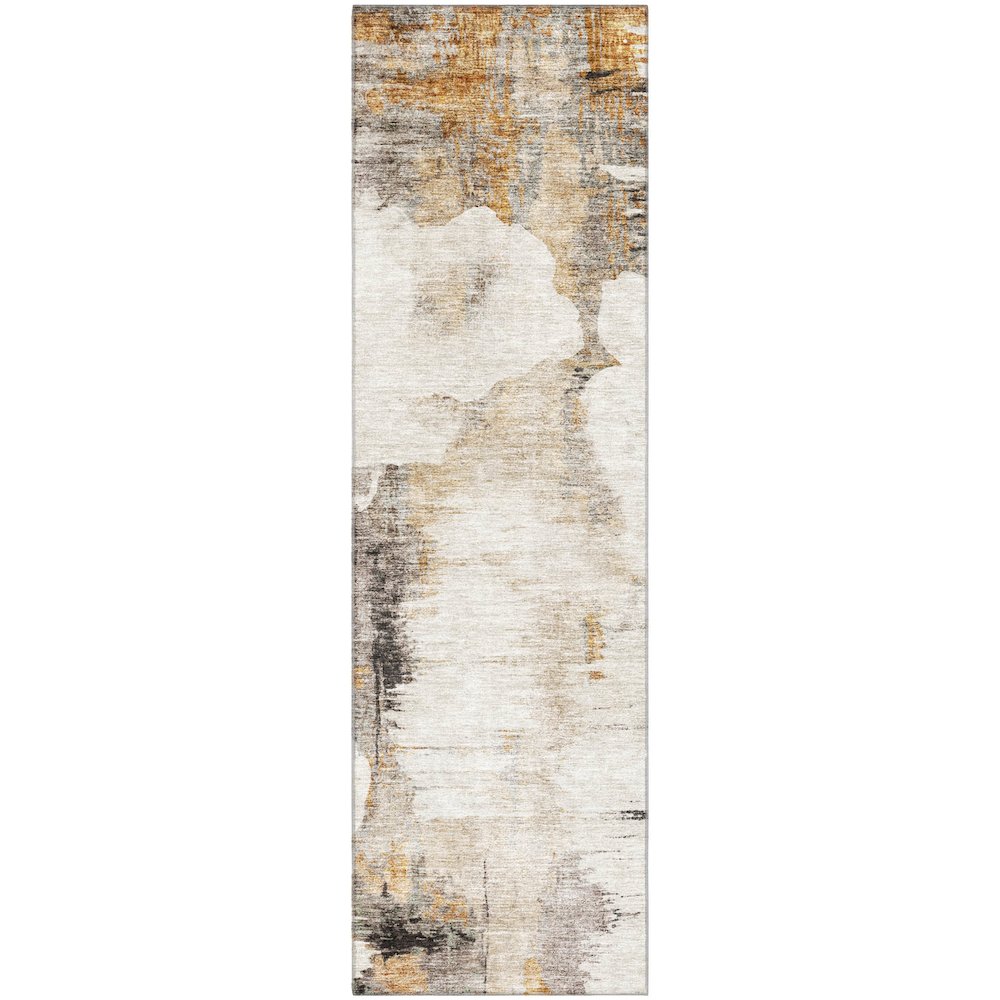 Premium Machine Washable Mayfield AMF710 Beige 2'3" x 7'6" Runner Rug. Picture 1