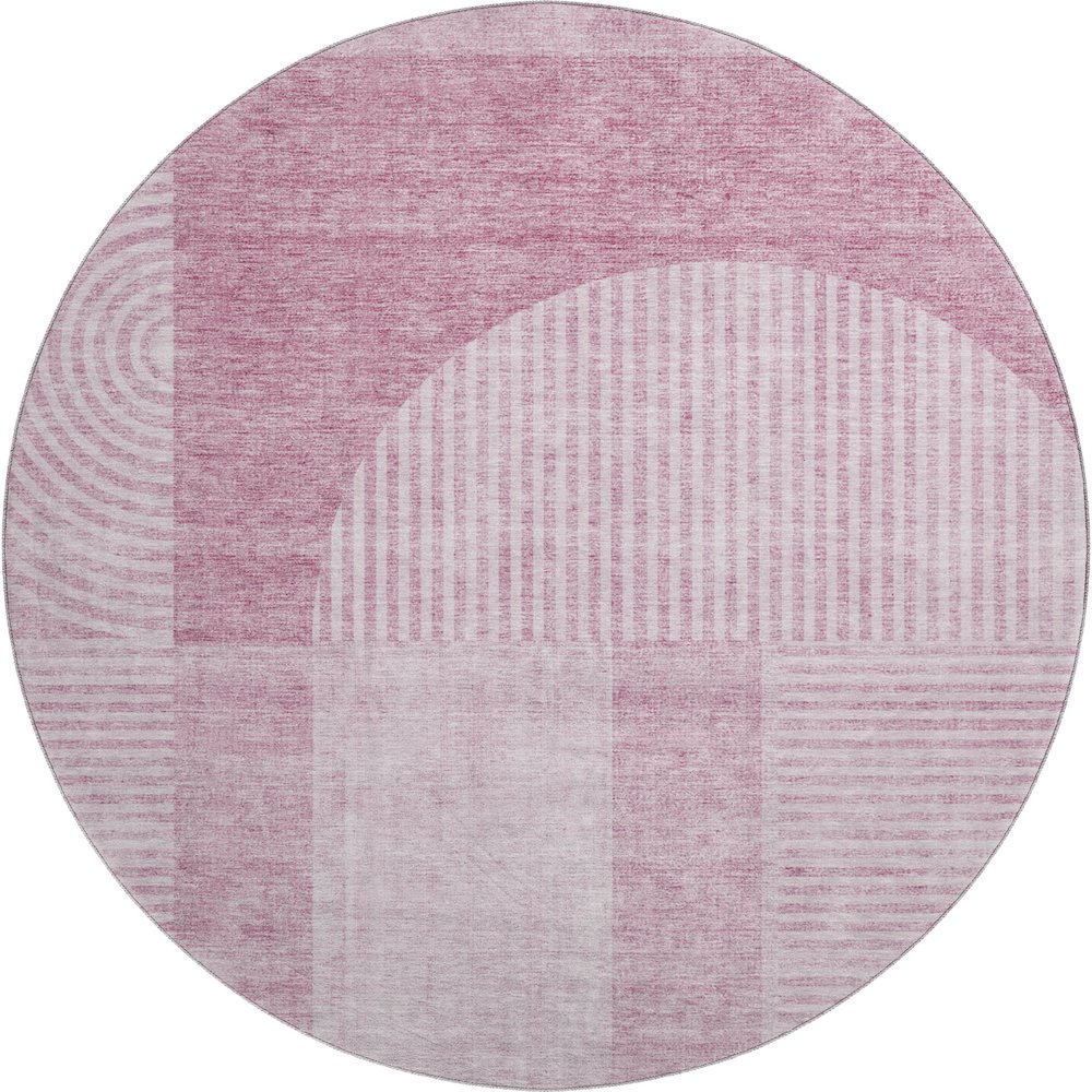 Premium Machine Washable Mayfield AMF711 Blush 8' x 8' Round Rug. Picture 1