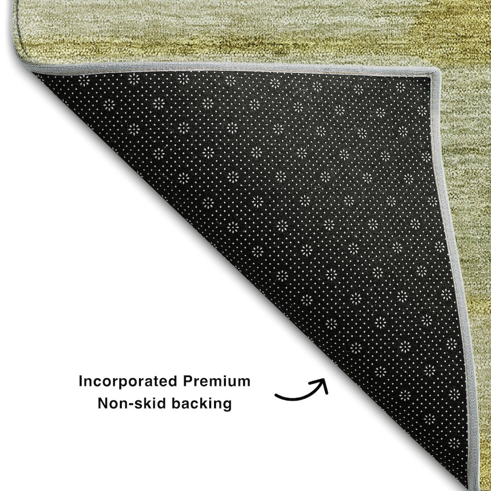 Premium Machine Washable Mayfield AMF712 Sage 1'8" x 2'6" Rug. Picture 2