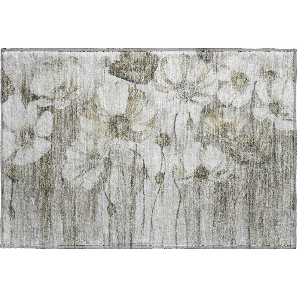 Premium Machine Washable Mayfield AMF712 Taupe 1'8" x 2'6" Rug. Picture 1