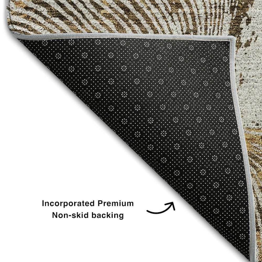 Premium Machine Washable Mayfield AMF713 Taupe 1'8" x 2'6" Rug. Picture 2