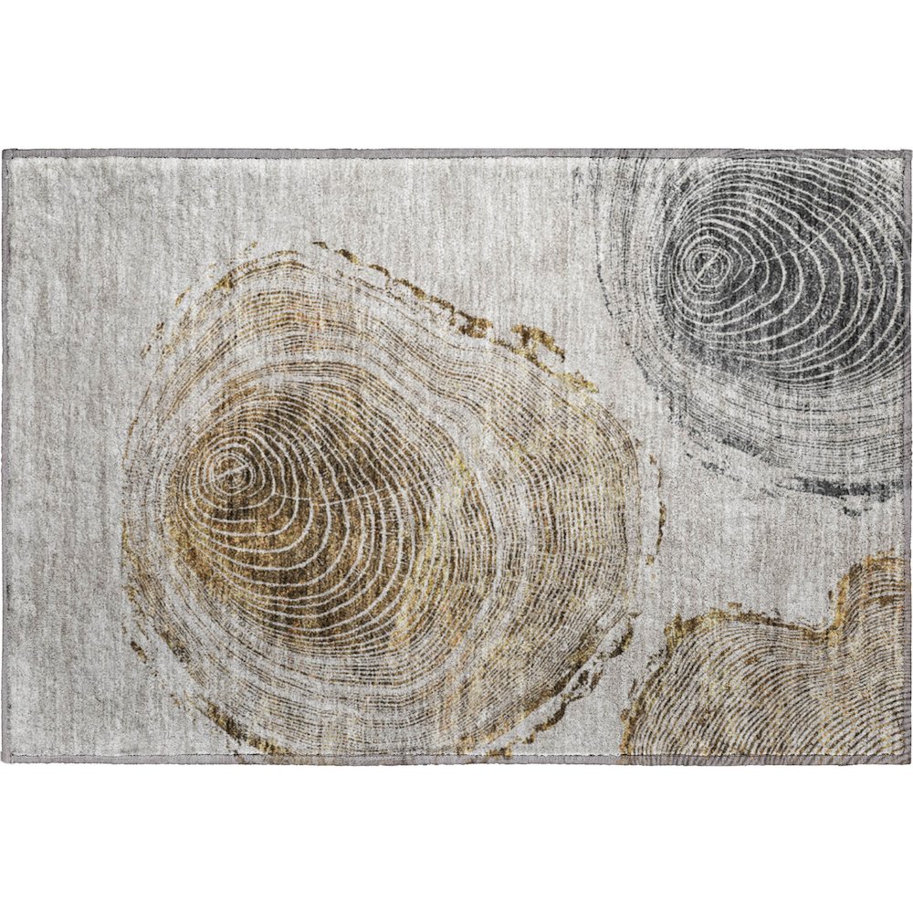Premium Machine Washable Mayfield AMF713 Taupe 1'8" x 2'6" Rug. Picture 1