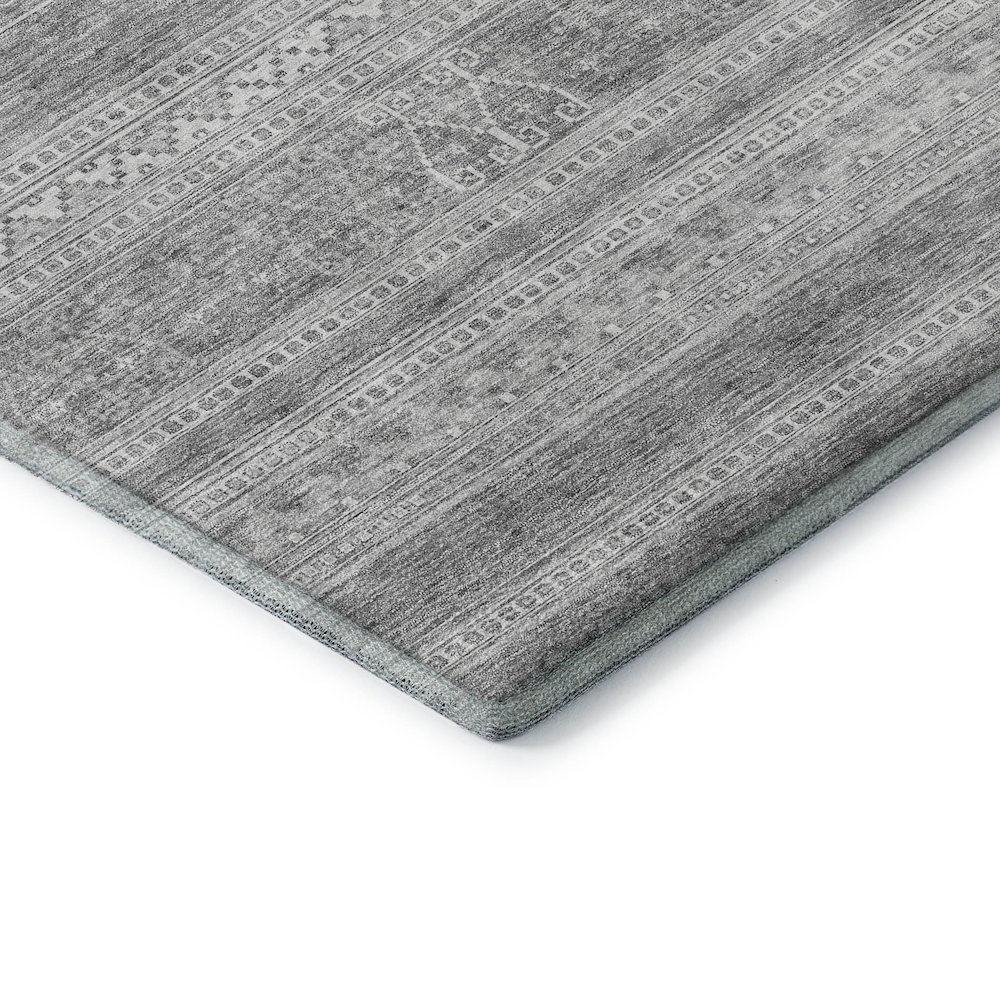Premium Machine Washable Mayfield AMF714 Silver 1'8" x 2'6" Rug. Picture 3