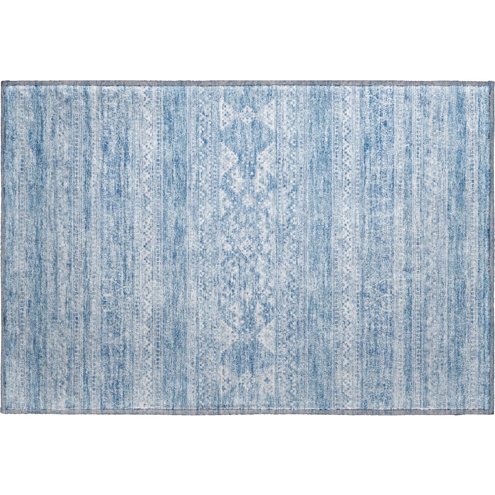 Premium Machine Washable Mayfield AMF714 Sky 1'8" x 2'6" Rug. Picture 1