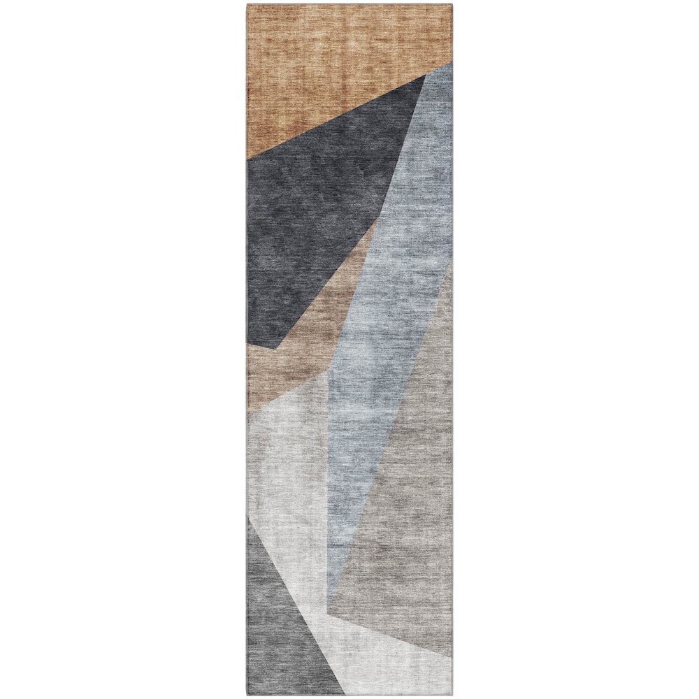 Premium Machine Washable Mayfield AMF715 Taupe 2'3" x 7'6" Runner Rug. Picture 1