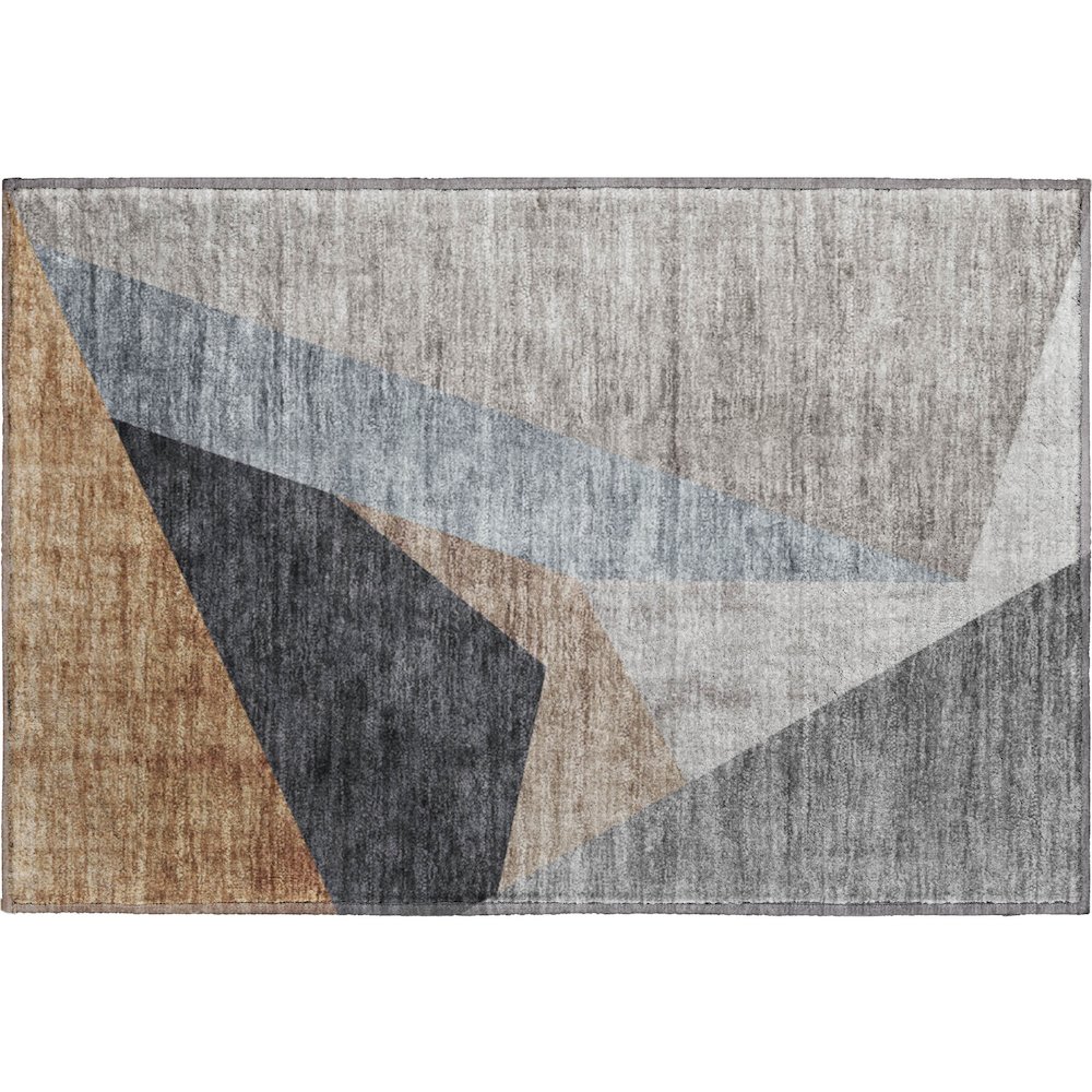 Premium Machine Washable Mayfield AMF715 Taupe 1'8" x 2'6" Rug. Picture 1