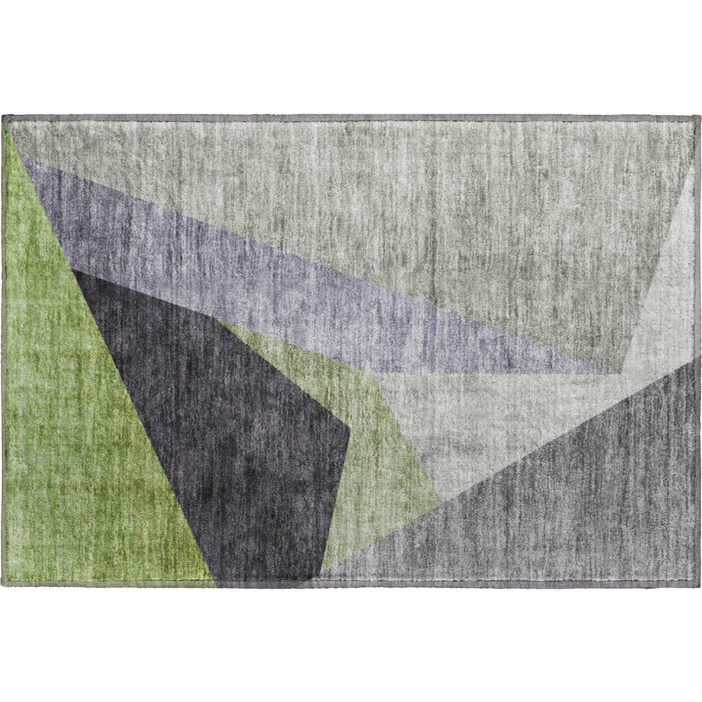 Premium Machine Washable Mayfield AMF716 Sage 1'8" x 2'6" Rug. Picture 1