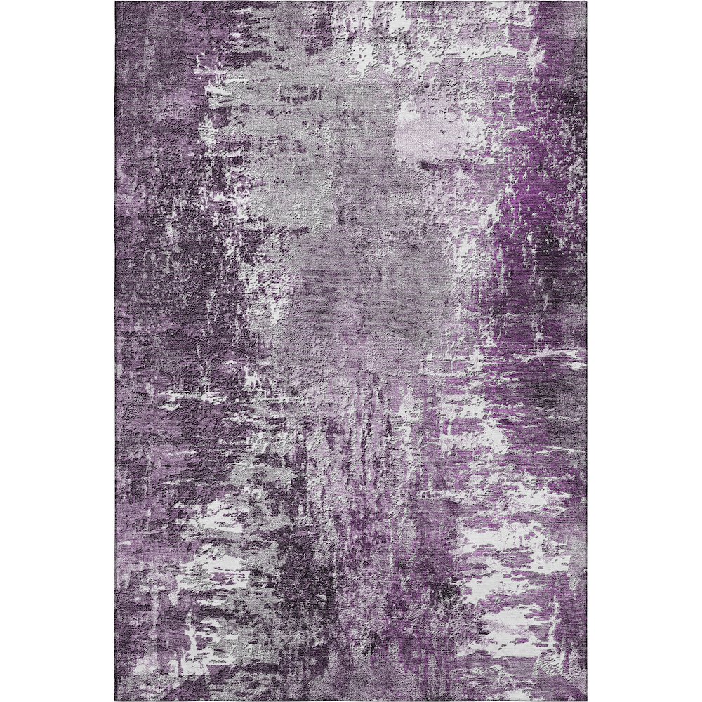 Premium Machine Washable Mayfield AMF718 Eggplant 2'6" x 3'10" Rug. Picture 1