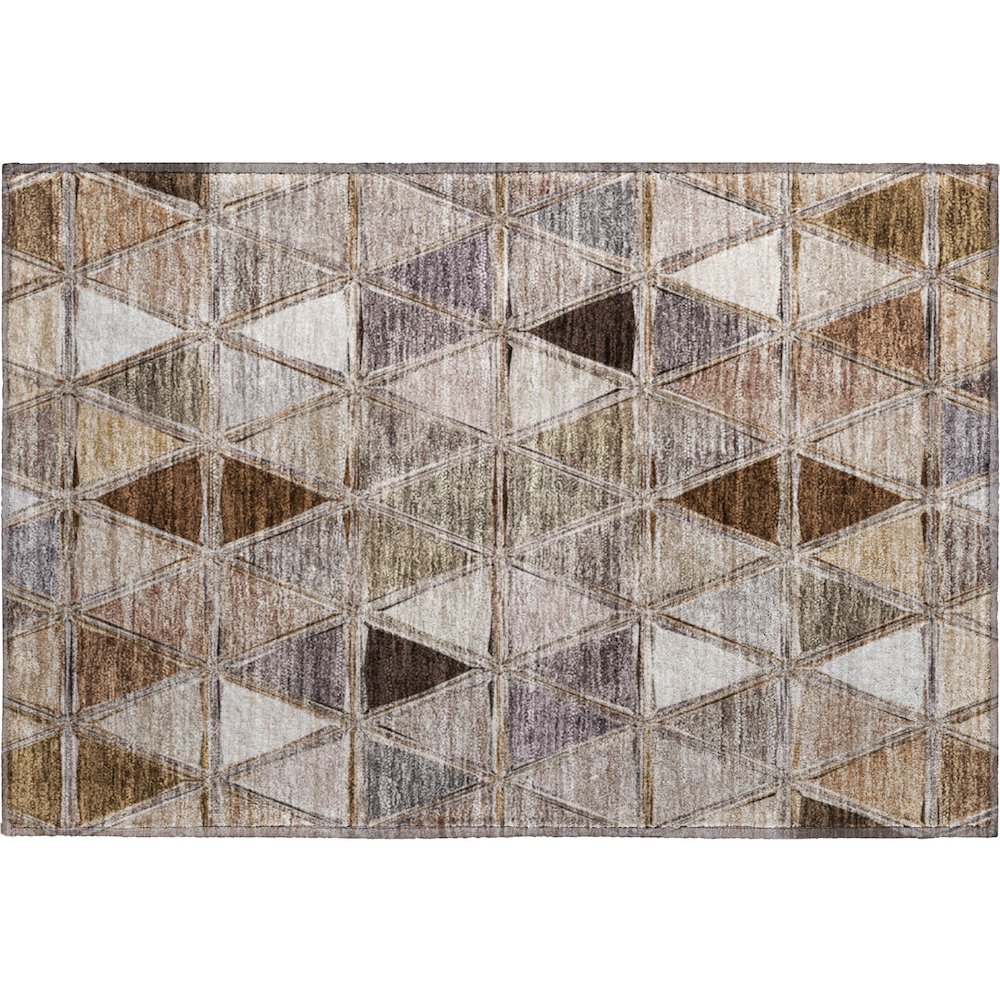 Premium Machine Washable Mayfield AMF722 Brown 1'8" x 2'6" Rug. Picture 1