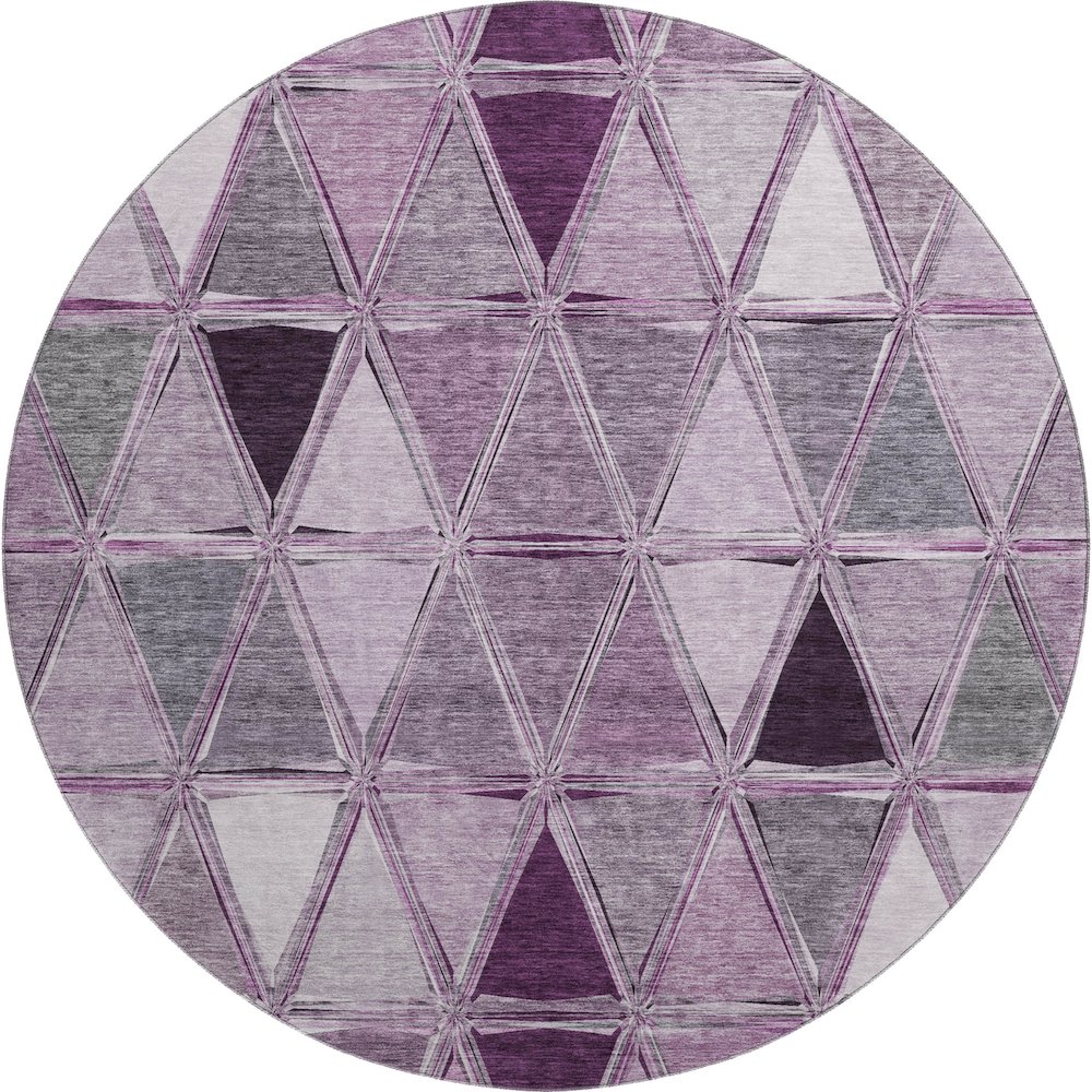 Premium Machine Washable Mayfield AMF722 Merlot 8' x 8' Round Rug. Picture 1