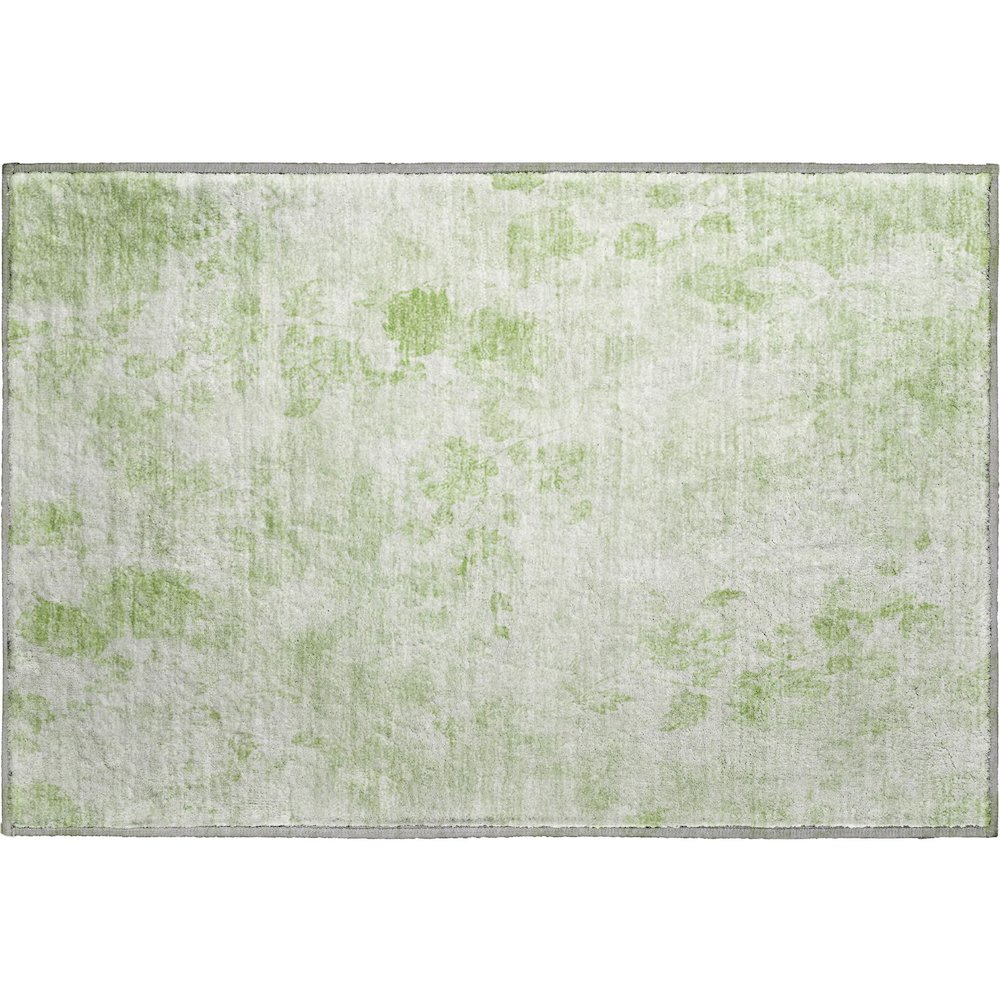 Premium Machine Washable Mayfield AMF724 Aloe 1'8" x 2'6" Rug. Picture 1
