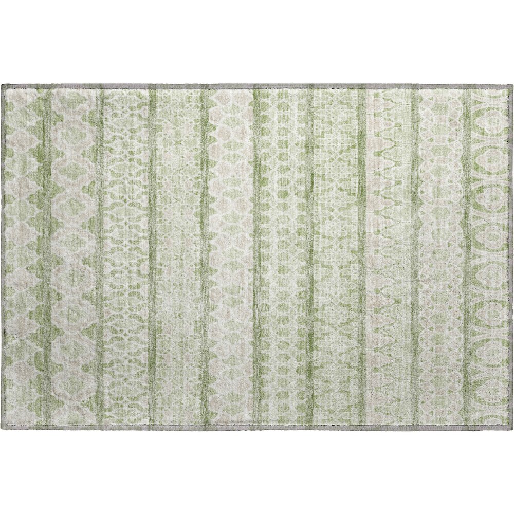 Premium Machine Washable Mayfield AMF726 Aloe 1'8" x 2'6" Rug. Picture 1