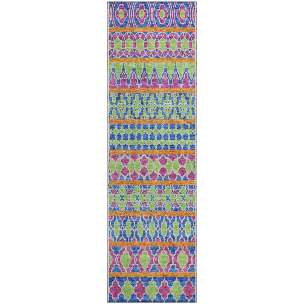 Premium Machine Washable Mayfield AMF726 Blush 2'3" x 7'6" Runner Rug. Picture 1
