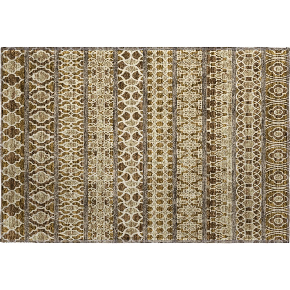 Premium Machine Washable Mayfield AMF726 Mocha 1'8" x 2'6" Rug. Picture 1