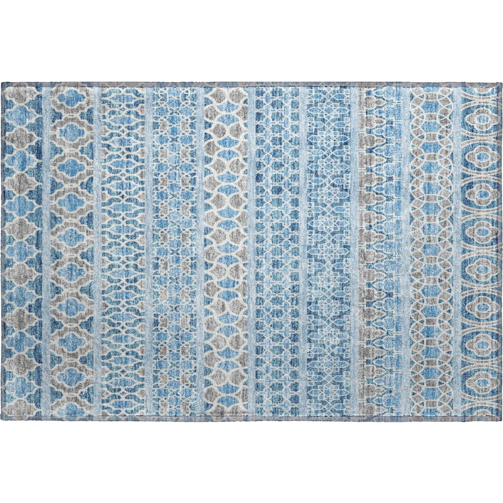 Premium Machine Washable Mayfield AMF726 Sky 1'8" x 2'6" Rug. Picture 1