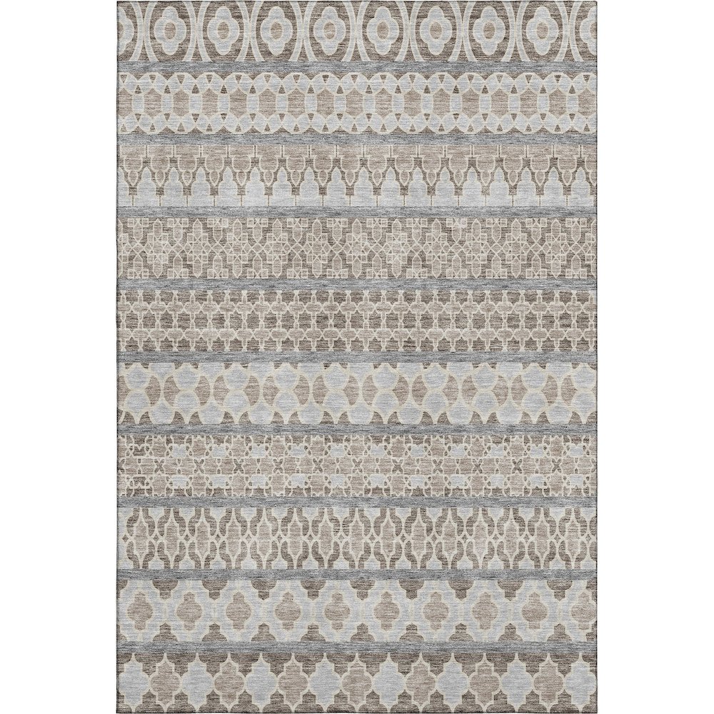 Premium Machine Washable Mayfield AMF726 Taupe 2'6" x 3'10" Rug. Picture 1