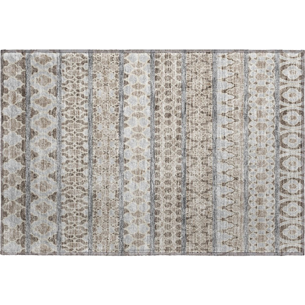 Premium Machine Washable Mayfield AMF726 Taupe 1'8" x 2'6" Rug. Picture 1