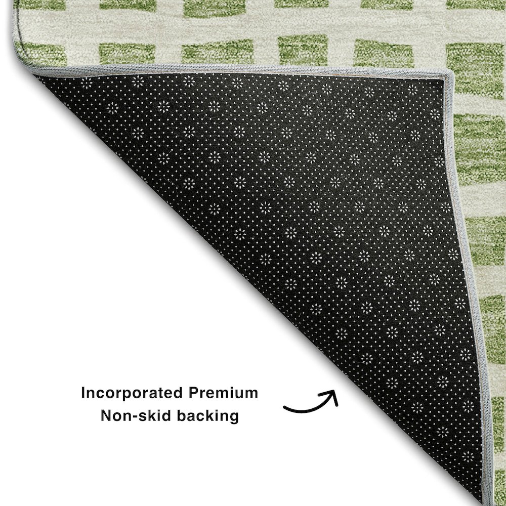 Premium Machine Washable Mayfield AMF727 Aloe 1'8" x 2'6" Rug. Picture 2