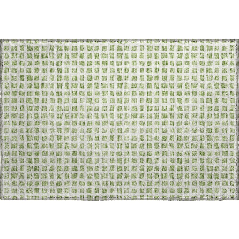 Premium Machine Washable Mayfield AMF727 Aloe 1'8" x 2'6" Rug. Picture 1
