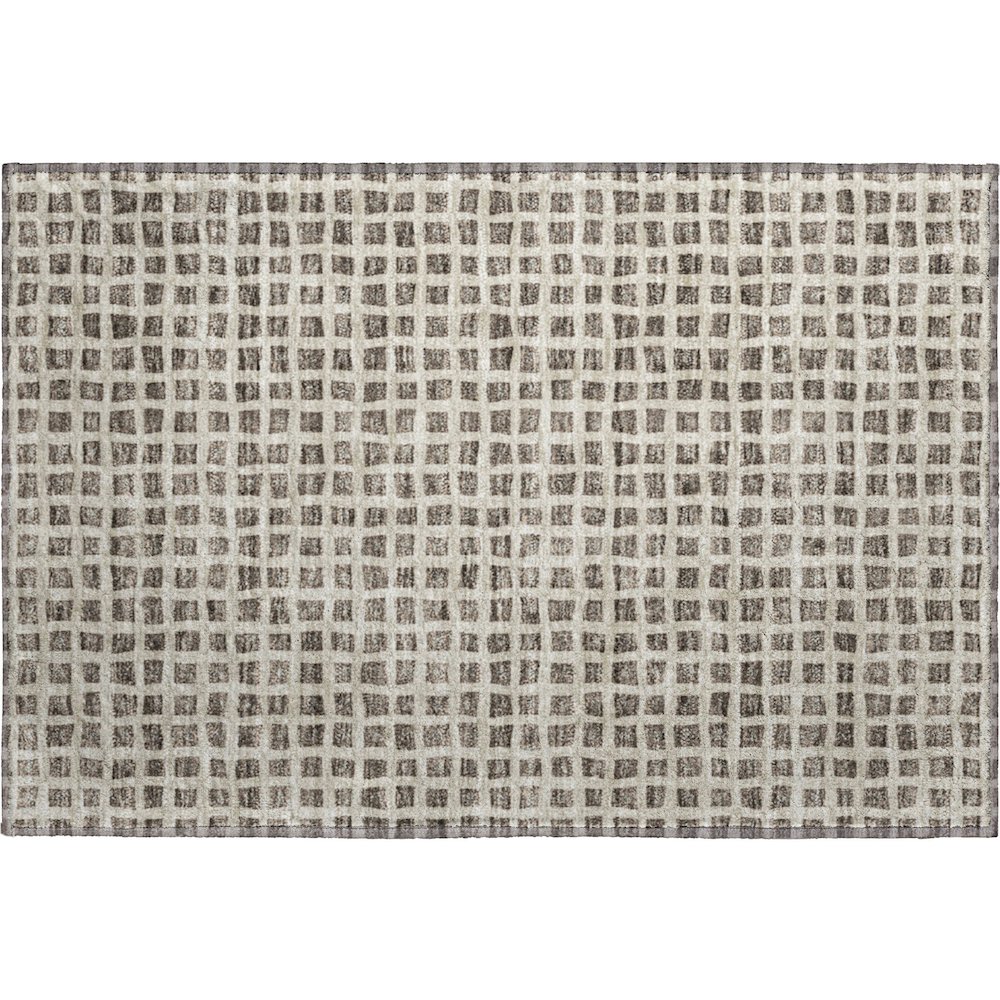 Premium Machine Washable Mayfield AMF727 Brown 1'8" x 2'6" Rug. Picture 1
