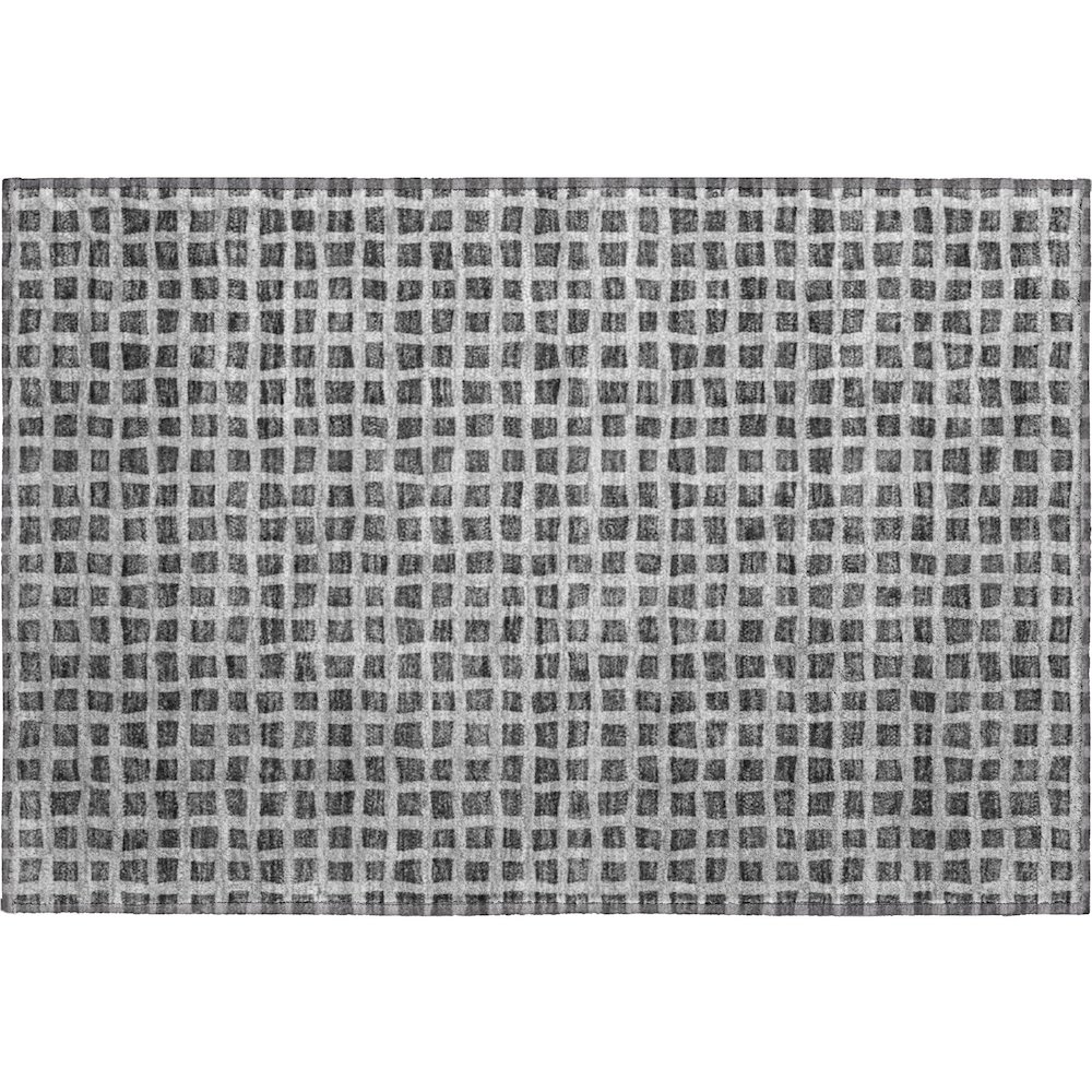 Premium Machine Washable Mayfield AMF727 Graphite 1'8" x 2'6" Rug. Picture 1