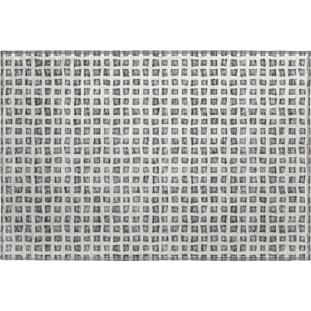 Premium Machine Washable Mayfield AMF727 Gray 1'8" x 2'6" Rug. Picture 1