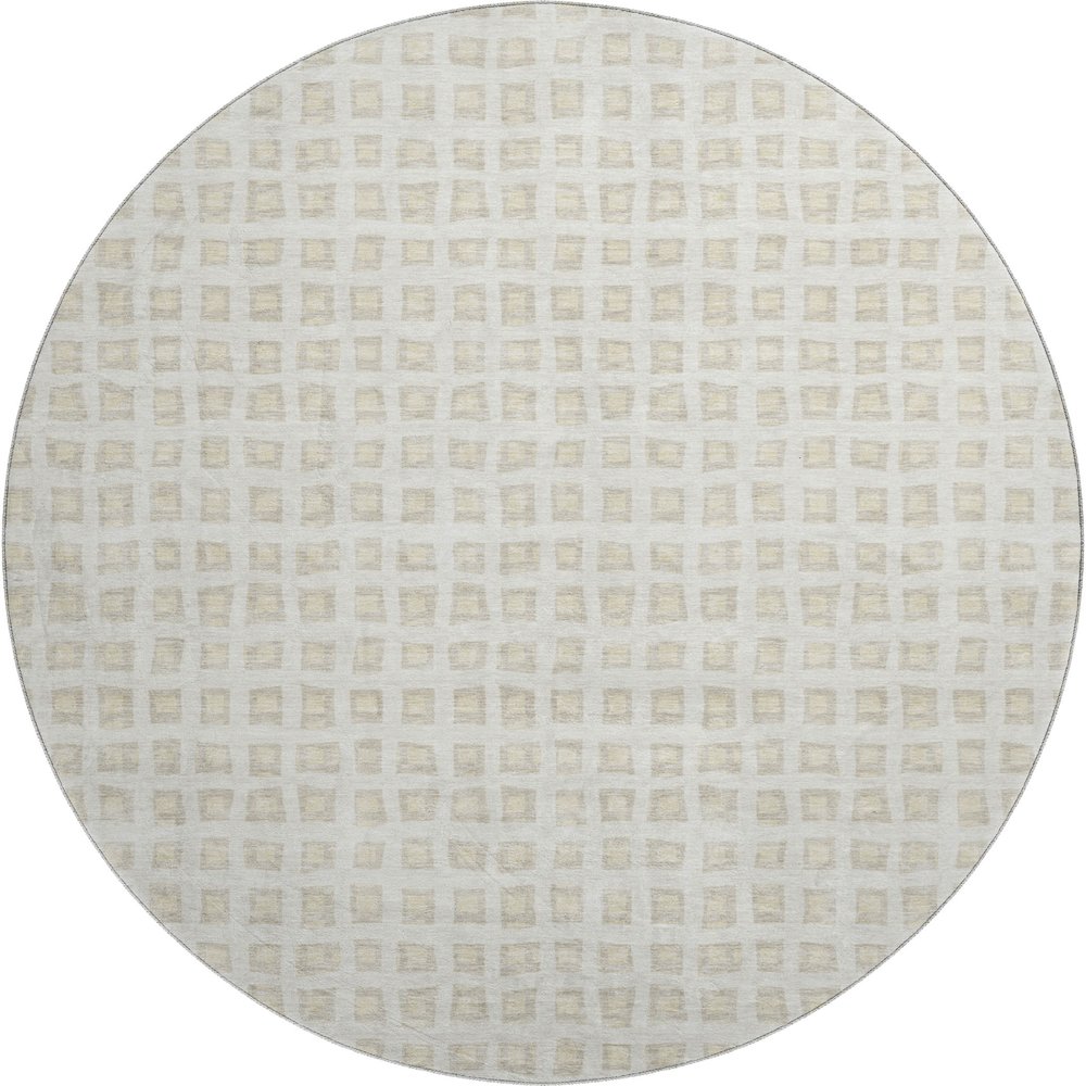 Premium Machine Washable Mayfield AMF727 Ivory 8' x 8' Round Rug. Picture 1