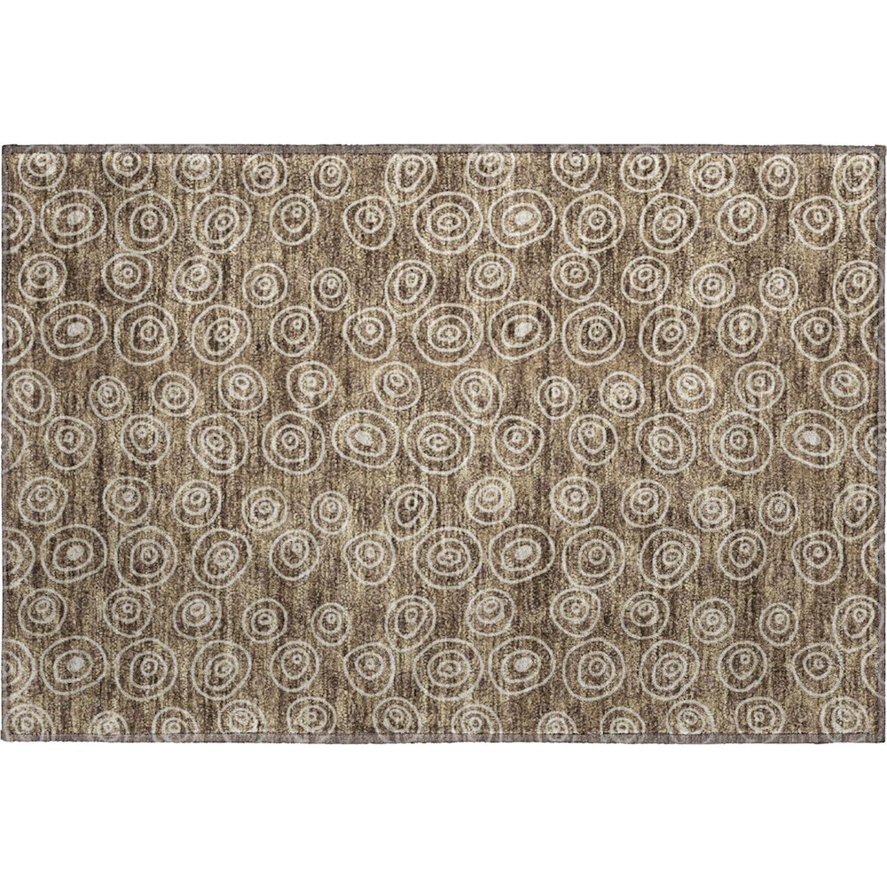 Premium Machine Washable Mayfield AMF728 Brown 1'8" x 2'6" Rug. Picture 1
